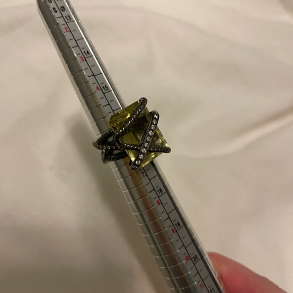 David Yurman Crossover Wrap Ring with Lemon Citrine and pavé diamonds - Picture 4 of 6